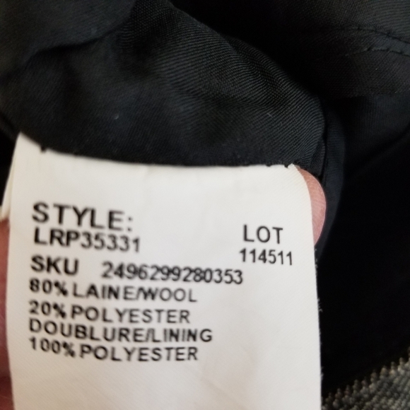 le Chateau wool/polyester wide leg lined charcoal trousers - Picture 5 of 16